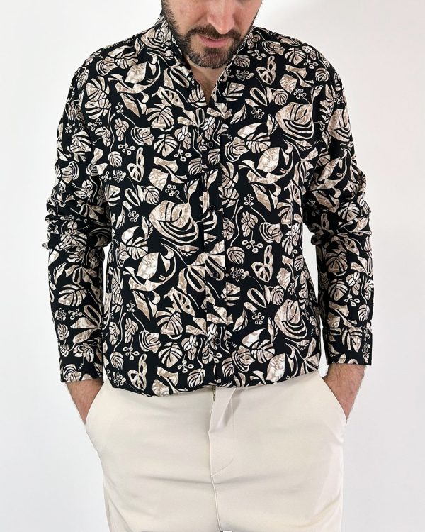 CAMICIA UOMO FANTASIA COLLO COREANO