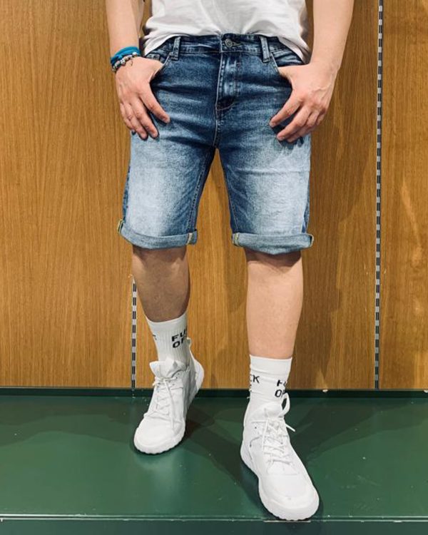 BERMUDA UOMO JEANS CON ROTTURE