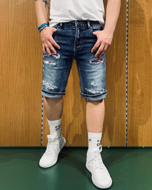 BERMUDA UOMO JEANS CON STAMPA