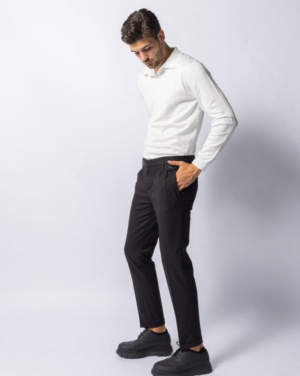 Pantalone uomo tinta unita con prolungamento