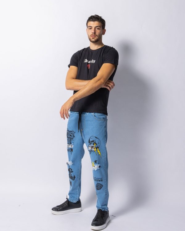 Jeans uomo stampato
