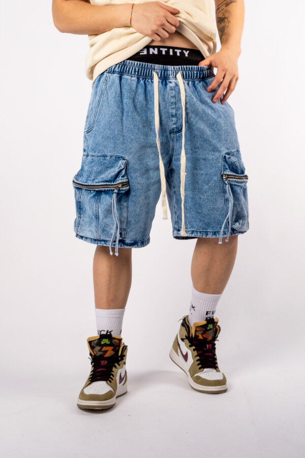 BERMUDA UOMO JEANS CON ELASTICO IN VITA - PRIBER-ID0063_LP_01