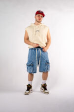 BERMUDA UOMO JEANS CON ELASTICO IN VITA - PRIBER-ID0063_LP_04