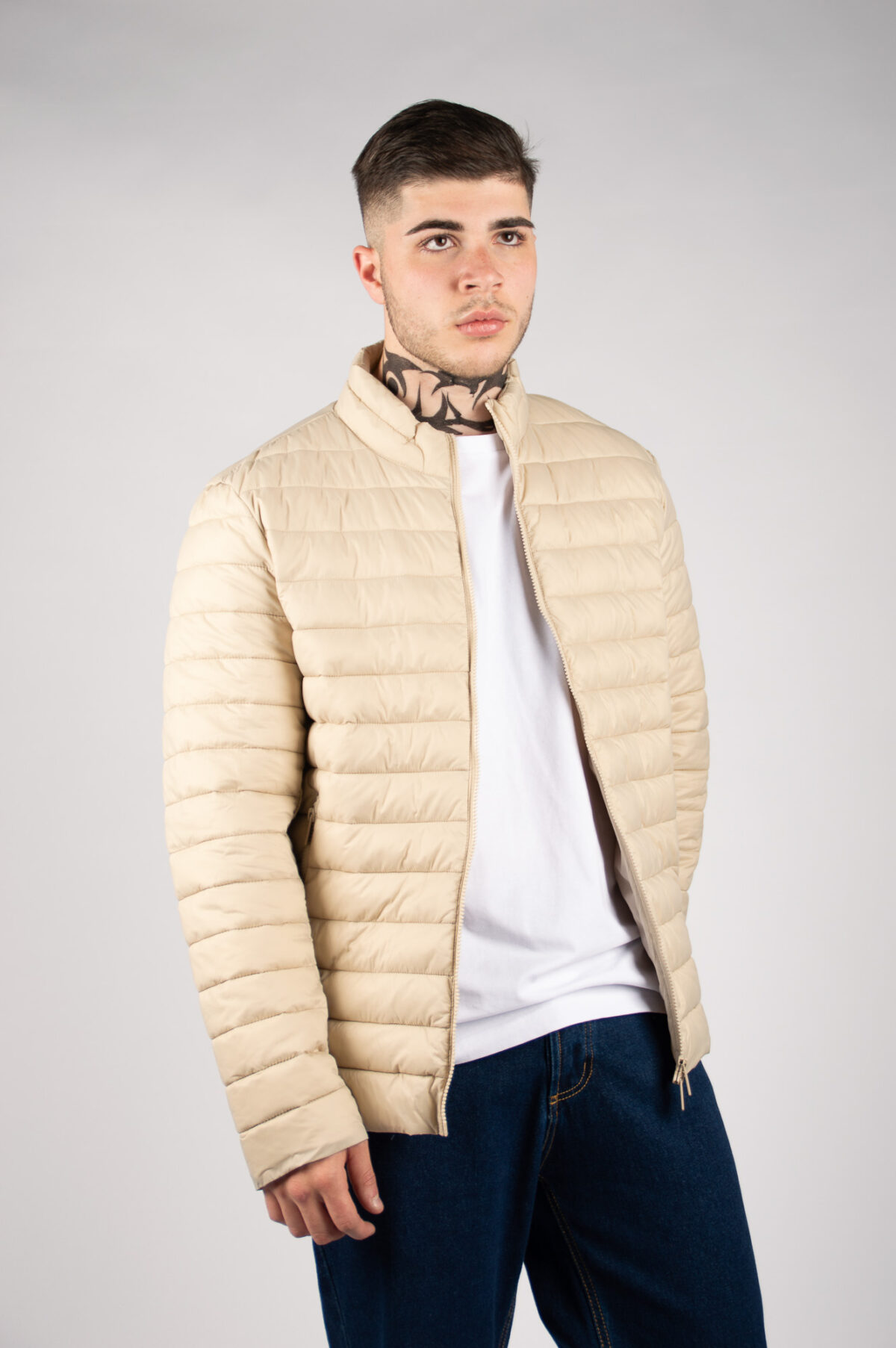 GIUBBINO UOMO TINTA UNITA - BEIGE